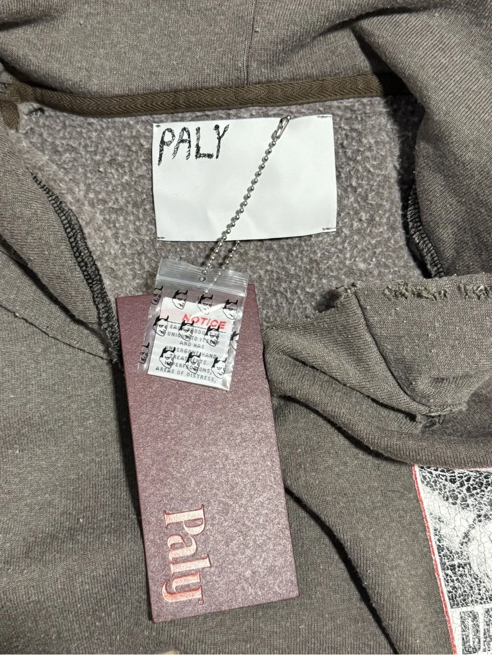 Paly Hollywood DR blue cut off hooded sweatshirt